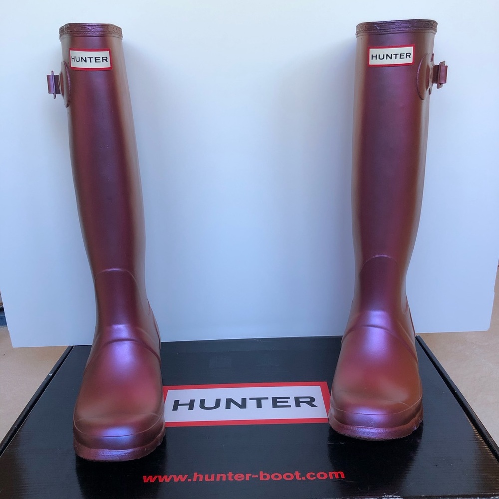 Original Tall Pearlescent Purple HUNTER boots